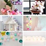 RaiFu ストリングライト コットン糸のボール ナイトランプ クリスマス 新年 結婚式 誕生日 ヤード ホーム デコレーション 電池駆動式 3M 20LED ランプ3#