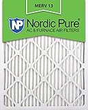 Nordic Pure 14 x 20 x 1 m13 – 6 14 x 20 x 1 MERV 13プリーツAC炉エアフィルタ、ボックスの6、1インチ