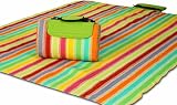 Picnic Plus M5101-SAS Salsa Stripe Small Mega Mat Picnic Blanket