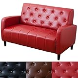 エムール 二人掛け レザーソファ ウォルカ Walka レッド