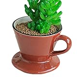 Outflower　植木鉢　おしゃれ　陶器　室内　安い　多肉植物　園芸用品　単品　装飾品　観葉植物　サボテン鉢　フラワーポット　プランター容器　コーヒーカップ　盆栽鉢　小型　スタンダードポット