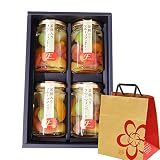 ふみこ農園 プレゼント スイーツ 洋菓子 ギフト 和歌山県産若桃入 フルーツミックスコンポート140g×4本 (手提げ袋付き)