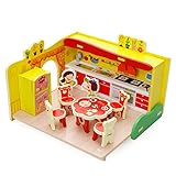 木製ミニDIYハウス ミニチュア 立体パズル 組み立て おままごと キッチンセット 台所 木製 木のおもちゃ 赤ちゃんおもちゃセット 家具セット プレゼント