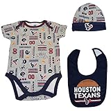 公式National Football LeagueファンショップAuthentic NFLベビー3-PCボディスーツOnesie、キャップとよだれかけバンドルセット