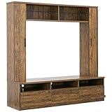 ハイタイプ 収納 テレビ台 キューデ (ウッドブラウン A（ディスプレイ）)