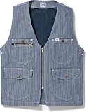Lee(リー) ジップアップ ベスト チョッキ ZIP-UP VEST bm-lwv19001 ブルー(ヘリンボーン) Ｓ