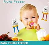 Tobi 3 Stages Silicone and Mesh Baby Fresh Fruit Feeder and Teether in one (Pink) by Mom and mii