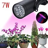 植物成長ライト7 W 12 W LED植物成長ライト360度調整可能なインドアプラントライトクリップTieanライト 7W ホワイト
