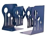 SatisInside Medium Size 3 Grids Modern Reinforced Metal Adjustable Bookends Book Racks Non-skid Max 