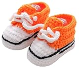 (ビグッド)Bigood 可愛い ベビーシューズ スニーカー 男の子 軽量 ファーストシューズ ニット 赤ちゃん 靴 手編み 女の子 ルームシューズ 出産祝い 歩行靴 カジュアル オレンジ