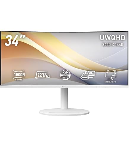 Amazon.co.jp: MSI Pro MP341CQW、34インチモニター、3440×1440(UWQHD