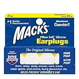 Mack's Earplugs シリコン耳栓 　耳が痛くなりにくい耳栓　2ペア　ホワイト [並行輸入品]