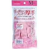 東和 ソフトフィット天然ゴム手袋厚手Mピンク 45-971【まとめ買い12個セット】
