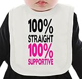 100% Straight Slogan ネクタイを有する有機ビブ Medium