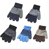 Pumpumly　キッズ手袋　かわいい　ニットの赤ちゃん手袋　暖かい冬の手袋 男の子 女の子 通園 通学 お出かけ アウトドアグローブ ランダム色