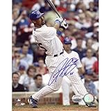 MLBシカゴ・カブスDerrek Leeスイングピンストライプジャージー垂直写真、8 x 10-inch
