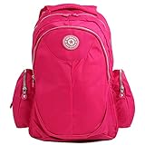 バックパック マザーズバッグ 大容量 軽量 防水 アウトドア 旅行 ハイクオリティー (ローズ)