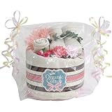 LaVie ラヴィ オーガニックおむつケーキ1段 ピンク