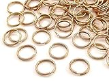 2[ニ10] ４０ｇ入（約 220個） 二重丸カン 直径１０mm 線径0.7mm 二重マルカン 二コイル 二重リング キーホルダー リング ２重リング キーリング パーツ 直径10mm 約220個入,マットゴールド