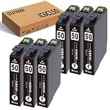 エプソン(Epson)用 IC6CL50 IC50 互換インクカートリッジ【ICBK50 ブラック 6本セット】増量 純正品と併用可能『最新ICチップ搭載/残量表示/個包装』対応機種:EP-301/EP-302/EP-4004/EP-702A/EP-703A/EP-704A/EP-705A/EP-774A/EP-801A/EP-802A/EP-803A/EP-803AW/EP-804A/EP-804AR/EP-804ARU/EP-804AU/EP-804AW/EP-804AWU/EP-901A/EP-901F/EP-902A/EP-903A/EP-903F/EP-904A/EP-904F/PM-A820/PM-A840/PM-A840S/PM-A920/PM-A940/PM-D870/PM-G4500/PM-G850/PM-G860/PM-T960 プリンター ISO14001/ISO9001認証工場