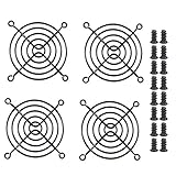 Easycargo 4個 80mm ファングリル 80mm ガード ブラック ネジ付き(80mm)