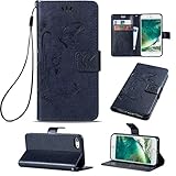 UNEXTATI iPhone 7 ケース 手帳型 保護 ケース 高品質 PU レザー ストラップ付き カード収納ケース カバー 耐衝撃 スタンド機能 付き Apple iPhone 7 ケース Ca