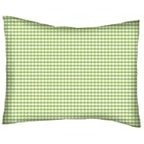 SheetWorld Crib / Toddler Percale Baby Pillow Case - Baby Pillow Case - Sage Gingham Jersey Knit - M