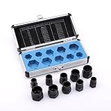 Liebeye スクリューリムーバー 11PCS スクリューナット エクストラクタセット ボルトナット 六角形 実用工具