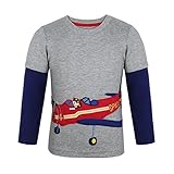 (アイム)iiniim キッズ ボーイズ コットン ロングスリーブ Ｔシャツ 秋 冬 子供服 トップス カジュアル 漫画柄 プリン 通気 ストレッチ 吸汗 2-10歳 グレー タグ：9-10 推薦年齢