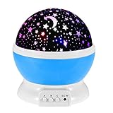 ディーマーク 投影ランプ クリスマス 360度回転 LED ロマンチツク星空ライト おやすみトイ プロジェクター 誕生日プレゼント ブルー