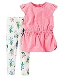 カーターズ Carter's トップス ＆ レギンス セット 2-Piece Flutter Sleeve Top & Floral Legging Set 12M (72-78cm) [並行輸入品]
