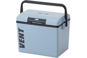 サンカ バンセレーノ ワンプッシュで開閉できる クーラーボックス アッシュブルー(マット仕様) 13.5L 軽量設計 ふたが外せてお手入れ簡単 日本製 フィッシングクーラー 釣り キャンプ 部活 (幅37.5×奥行27×高さ28cm) SVES-#14BL