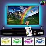テレビLEDバックライトRGB 16色の変更USB防水LED照明2 Mストリップセット3 M粘着テープfor 40 " 60 " HDTV画面withリモートコントロールby binotech – A