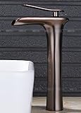 awxjx Washroomシンクミキサータップ銅WaterfallホワイトゴールドHot and Cold Wash Basinバスルームバスルーム