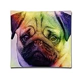 かわいいパグの子犬のパグの顔 棉100％ 枕カバー　ハロウィン　スパイダー　抱き枕カバー　亜麻枕カバー　家庭装飾枕クッションカバー　45cm X 45cm