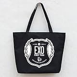 韓流グッズ VIP EXO EX'ACT LAY KAI BaekHyun Chen Chan Yeol D.O. Se Hun XIUMIN SUH 可愛 ファッション バッグ ハンドバッグ (ブラ
