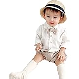 [Fairy Baby] エルフ ベビー ベビーフォーマル 男の子 ベビー服 紳士服スーツ 上下セット 長袖シャツ 洋装フォーマル キッズ コットン 結婚式 蝶ネクタイ付き