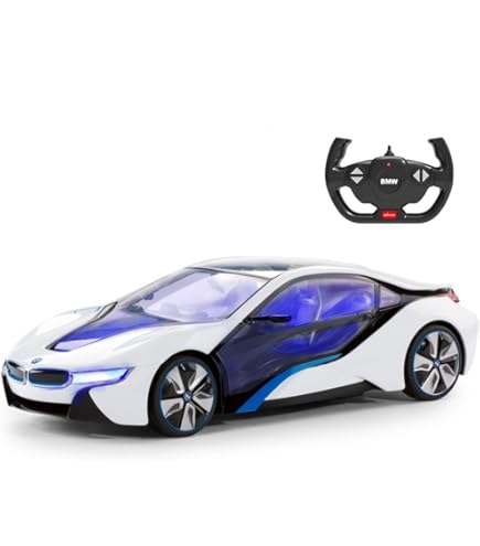 Amazon.co.jp: ラジコンカー BMW i8 ホワイト 1:14スケール ラスター