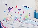 (ハッピー・ライフ）Happylife ウォールステッカー お風呂 インテリア 子供部屋 壁紙シール 海の動物