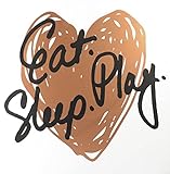 Linden Ave壁飾りave10054 Eat Play Sleep、12 " x 12インチ、ローズゴールド
