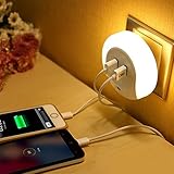 Zuoao LEDセンサーナイトライト デュアルUSBチャージャー付 iPhone 7、6、S7 edge、Huawei用