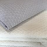 DECO DESEN(デコデッセン) キルティングマット クラウド柄 イブル大きいサイズ 【200×200cm】 マルチカバー (アイボリー)