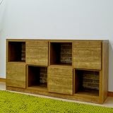 ラック 幅130 2段 木製 完成品 シェルフ 書棚 ディスプレイラック 新商品 大川家具 AYU-3-254-F (ライトブラウン)