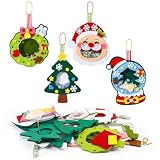CCINEE クリスマス 不織布 ガーランド 飾り付け フェルト サンタクロース クリスマスツリー DIY 4セット 初心者向け 手作り ハンドメイド 工芸品 贈り物