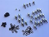 オートバイスパイクフェアリングボルトキットfor Honda CBR 900rr 929rr 954rr RRシルバー