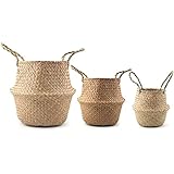 Wovenシーグラスバスケットwith 2つのハンドルバスルーム&ホーム組織ソリューションDecorations &追加機能を拡張する QLI045-D