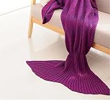Casofu? Purple Mermaid Tail Blanket,Kids Thick Mermaid Tail Blanket Snuggle Mermaid [並行輸入品]