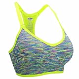 Mullsan® レディースシームレススポーツブラ ヨガ フィットネス ダンス ランニングナイト ブラ (M(34C,36B,36C), 黄) [並行輸入品]