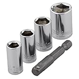 Wolfcraft 2413000 6 mmレンチ1 / 4インチソケットセットfor Electricスクリュードライバーでアダプタby Wolfcraft