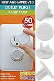50 Count Premium Quality Childproof Outlet Covers – VALUE PACK – New & Improved Baby Safety Plug Cov